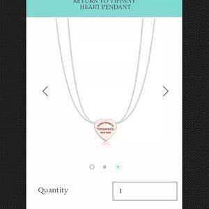 Tiffany & Co. Double Chain Heart Tag Necklace
